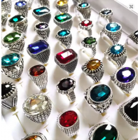2XLuxury Antique Zircon Stone Rings